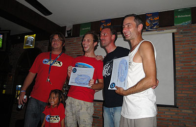 trainers jon and simon presenting awards