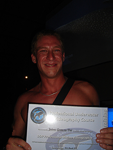 jimmy with his certification