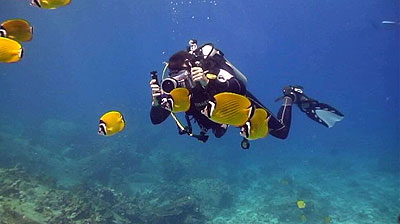 underwater video course trainee