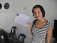 video student with certification